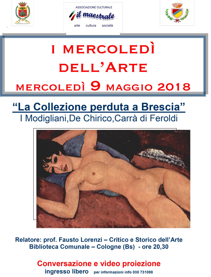 I mercoledì dell’Arte – mercoledì 9 maggio 2018