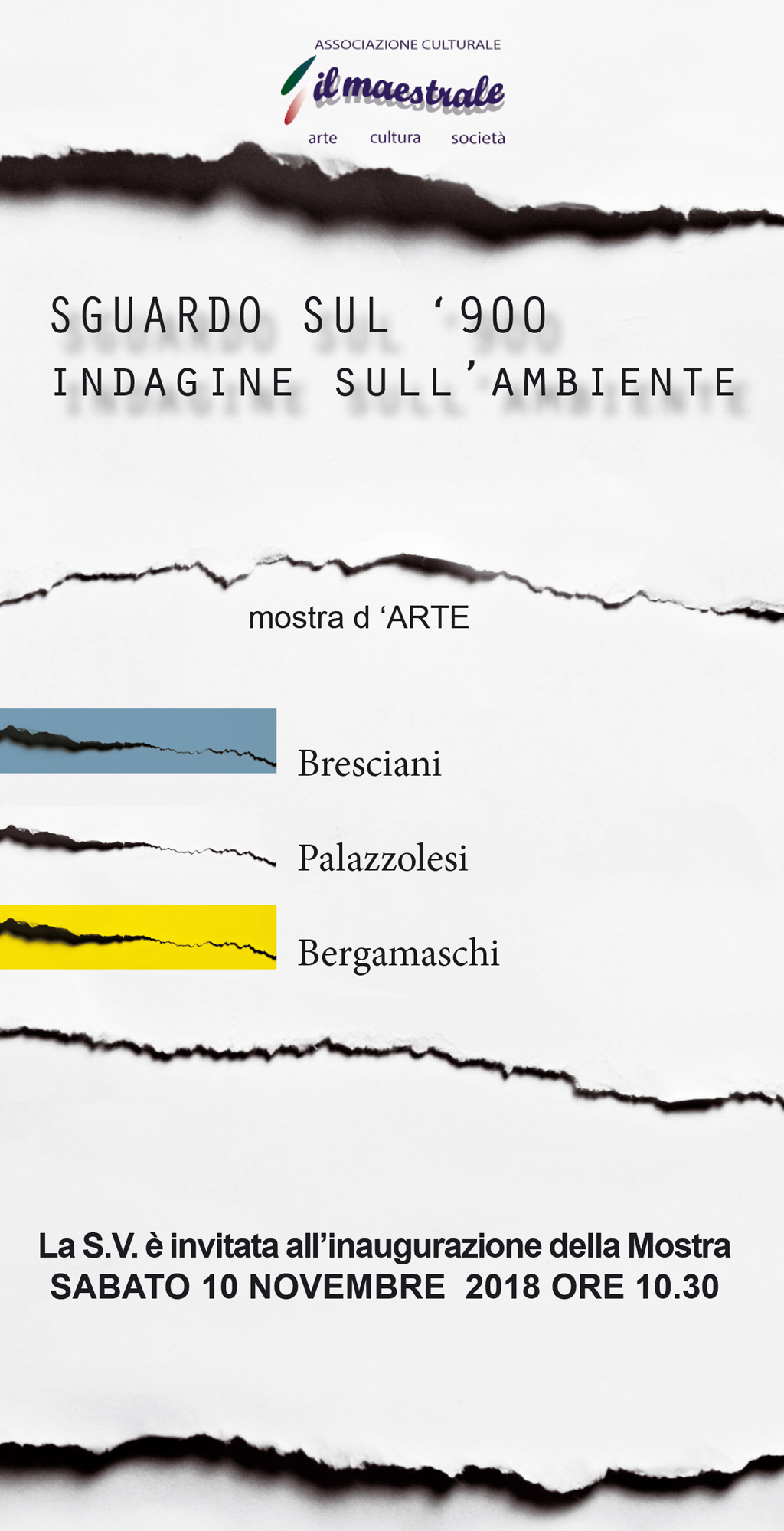 Mostra d’ARTE: SGUARDO SUL ‘900 indagine sull’ambiente