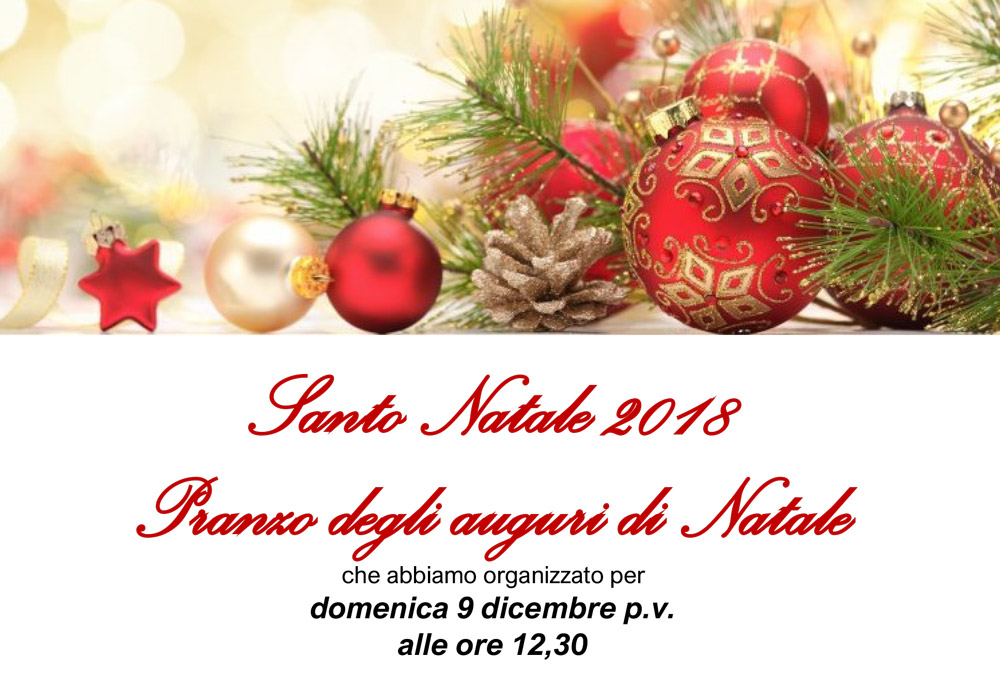 Natale-2018 Pranzo degli auguri di Natale 2018