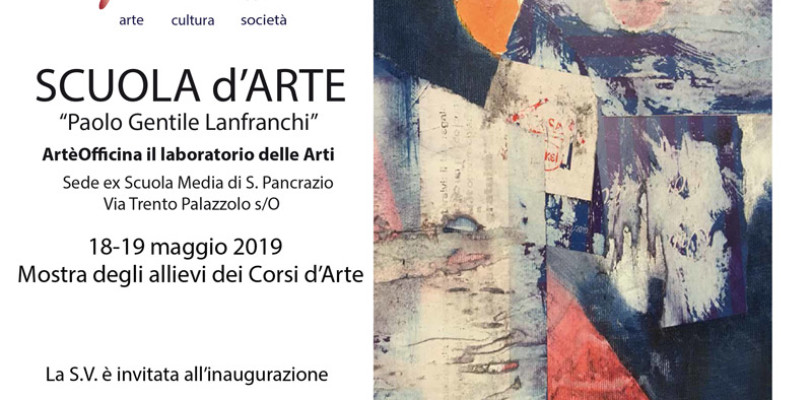 18-19 maggio 2019, Mostra degli allievi dei Corsi d’Arte.