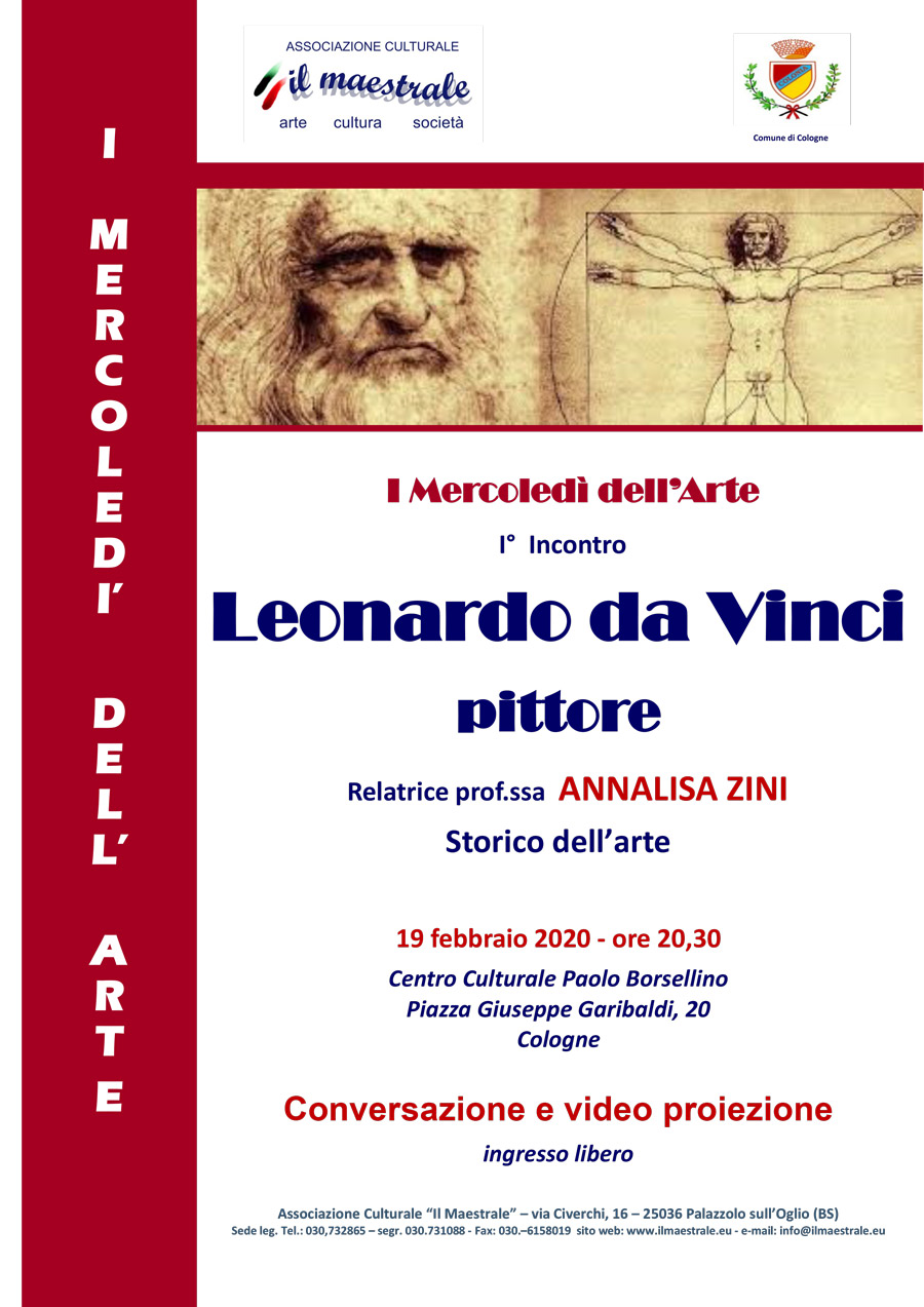 I° – I Mercoledì dell’Arte – Leonardo da Vinci pittore