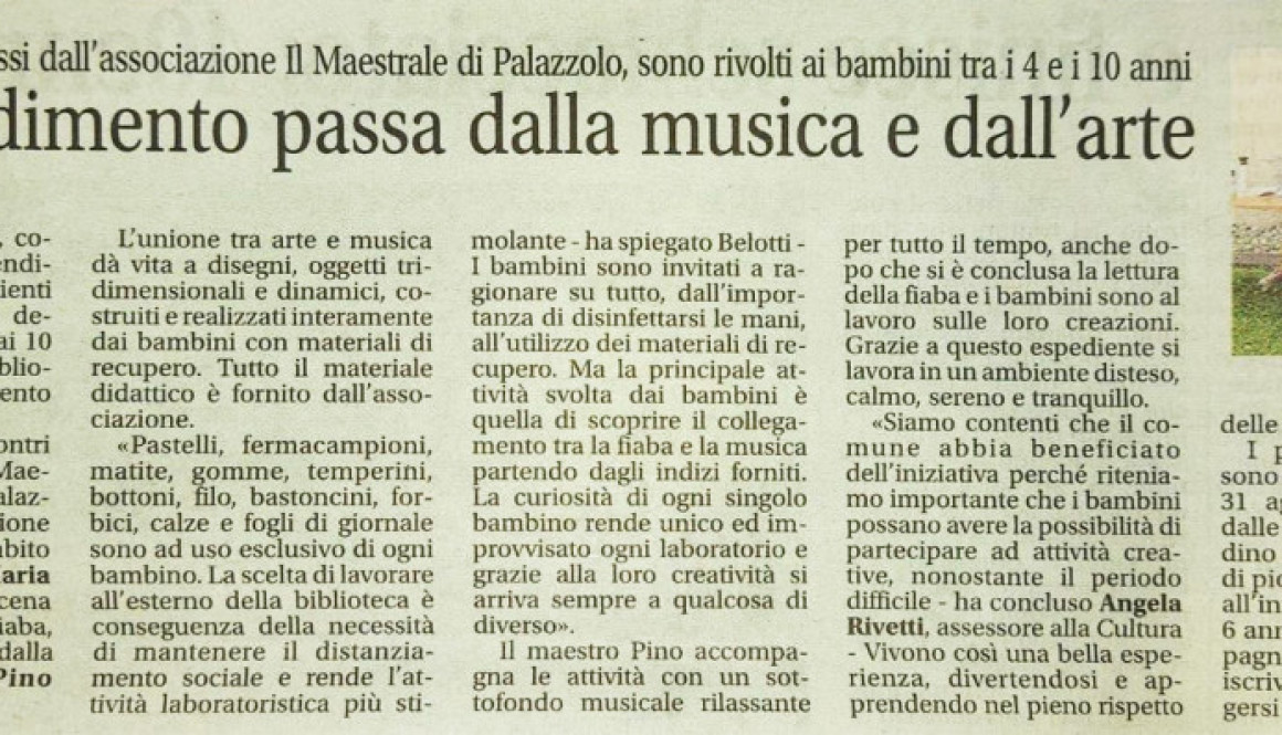 Capriolo L’Apprendimento passa dalla musica e dall’arte