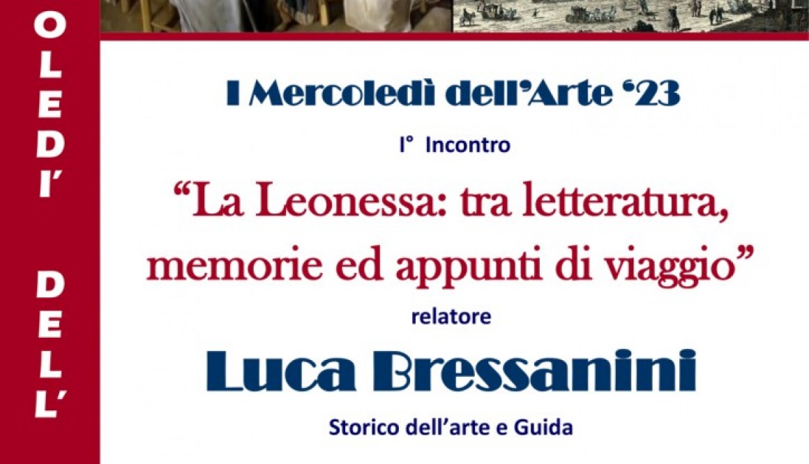 I mercoledì dell’arte 2023 – 15 febbraio 2023, ore 20.30