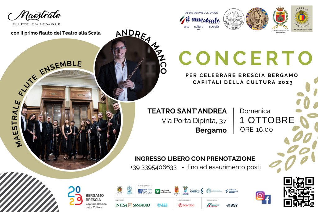 Concerto del MAESTRALE FLUTE ENSEMBLE con il Maestro Andrea Manco