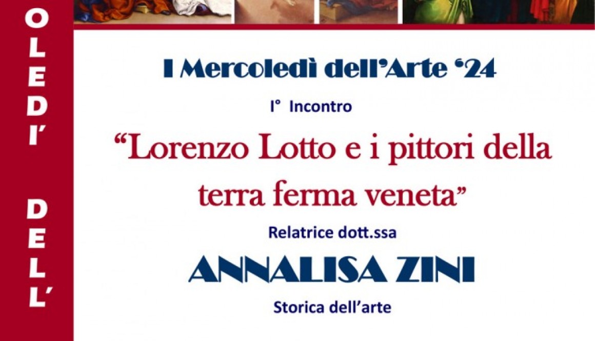 I Mercoledì dell’Arte:  1° Incontro – mercoledì 28 febbraio 2024