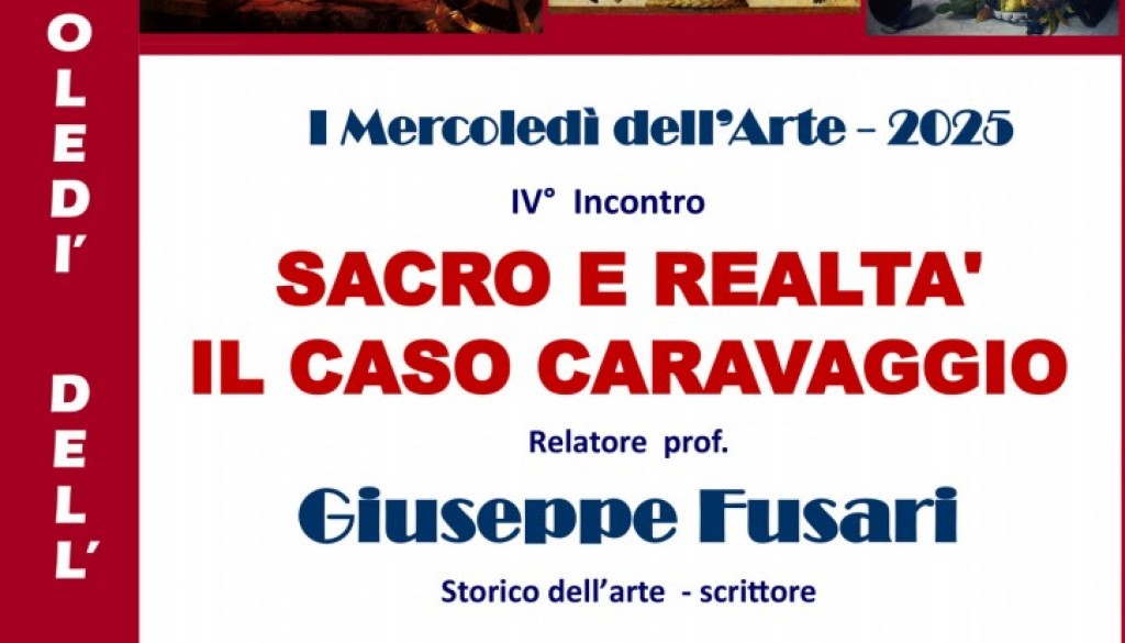 I Mercoledì dell’Arte:  4° Incontro – 21 maggio 2025, ore 20,30
