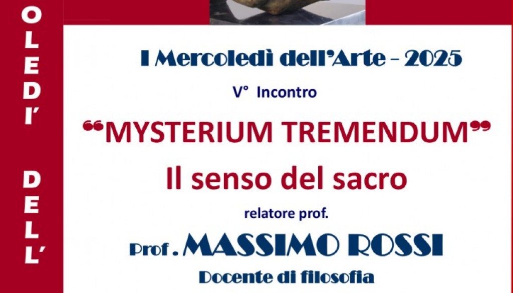 Massimo-Rossi-17_09_2025 I Mercoledì dell’Arte: 5° Incontro – 17 settembre 2025, ore 20,30